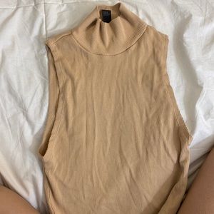Beige turtle neck